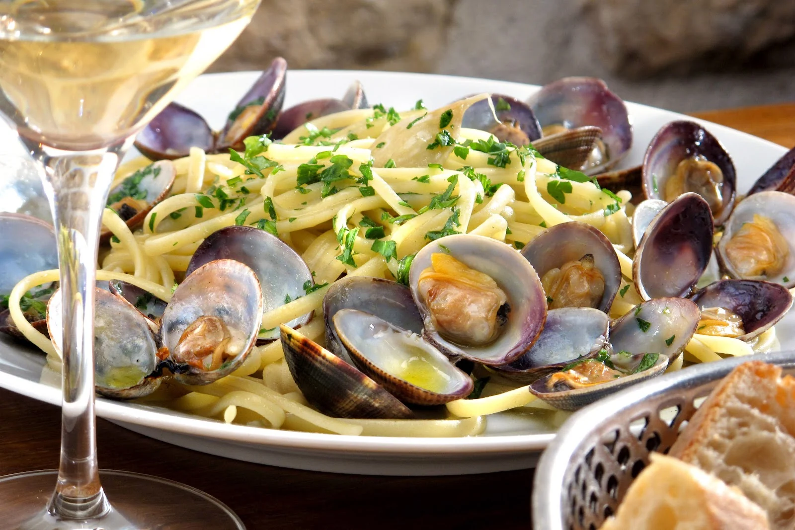 Fruits de mer et vin blanc, Il Bacaro.